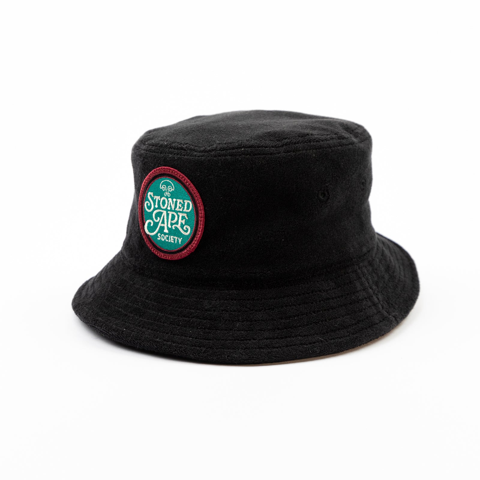 The Seaside Terry Bucket Hat in Black | Stoned Ape Society
