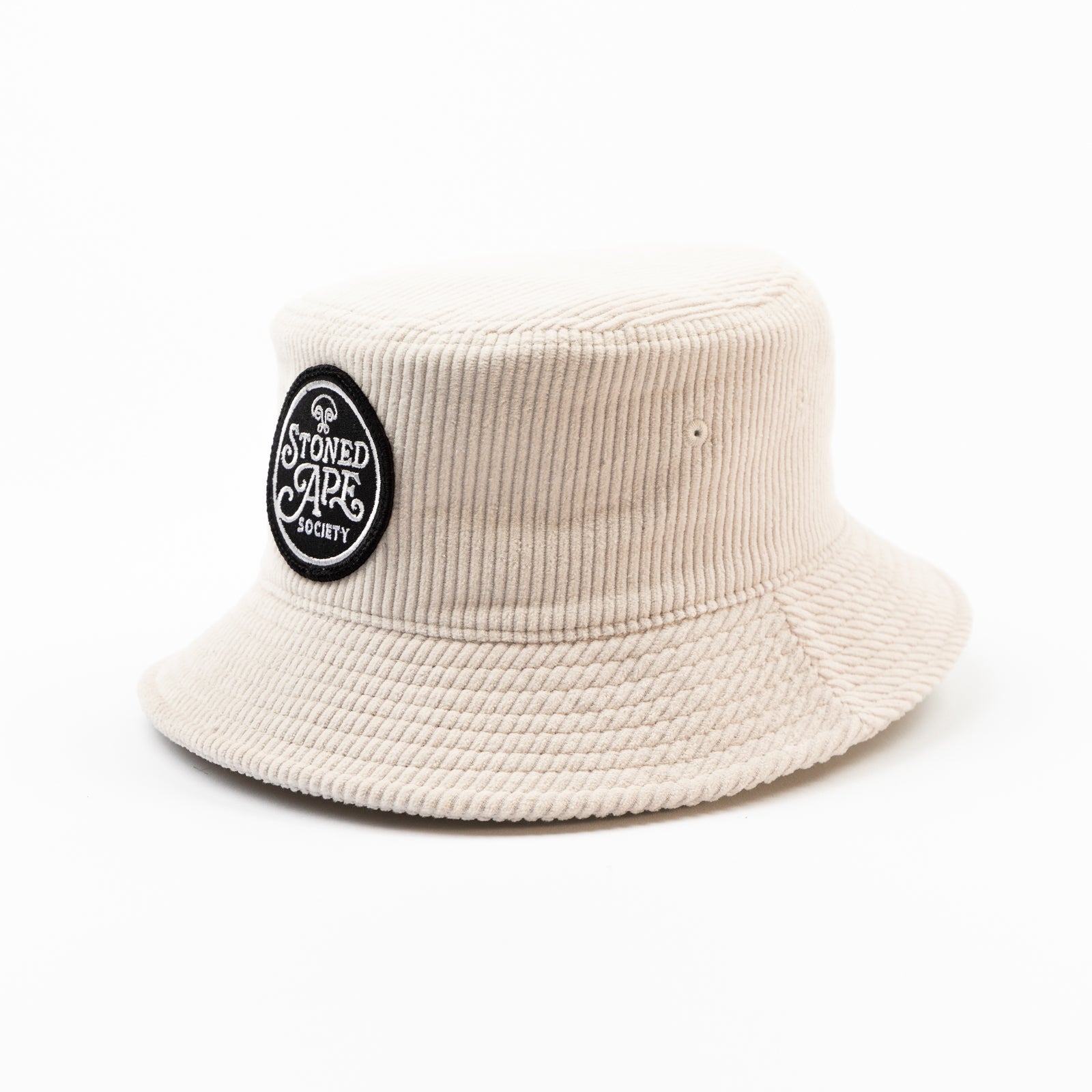 The Coastal Corduroy Bucket Hat With Black & White Patch | Stoned